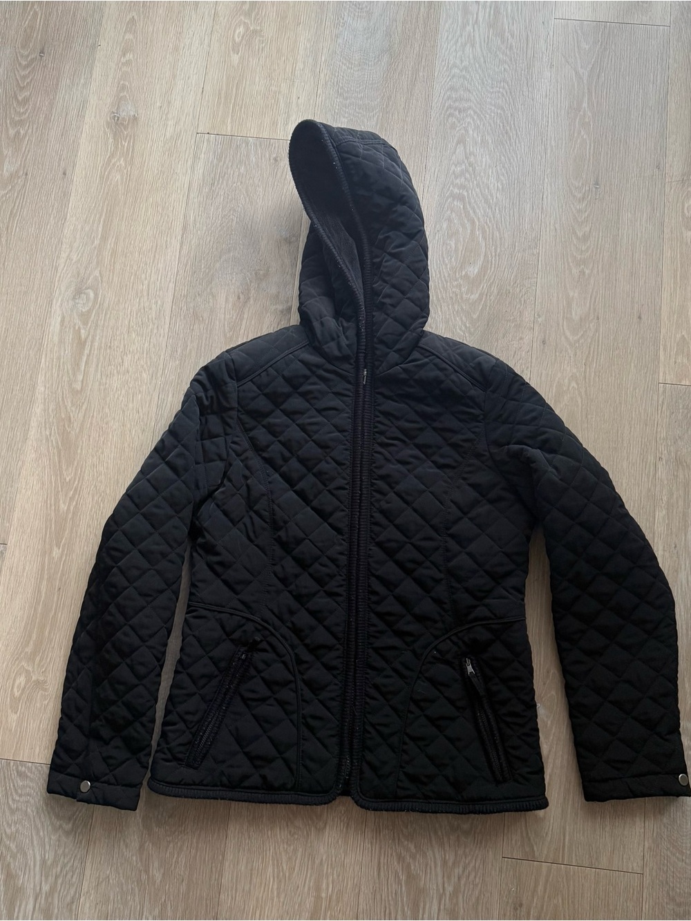 Esprit Outerwear Quilted Black Zip Up Jacket Women’s Size Small